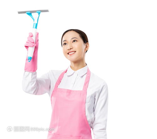 家政服務女性手提清潔工具